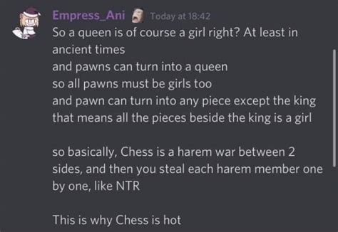 chess is a harem war.